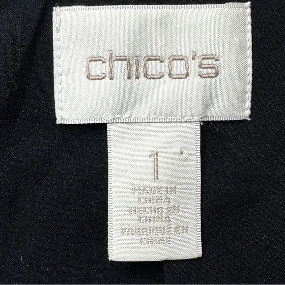 Chico’s Velvet Paisley Blazer 1 M 8/10 Blue - Picture 10 of 12